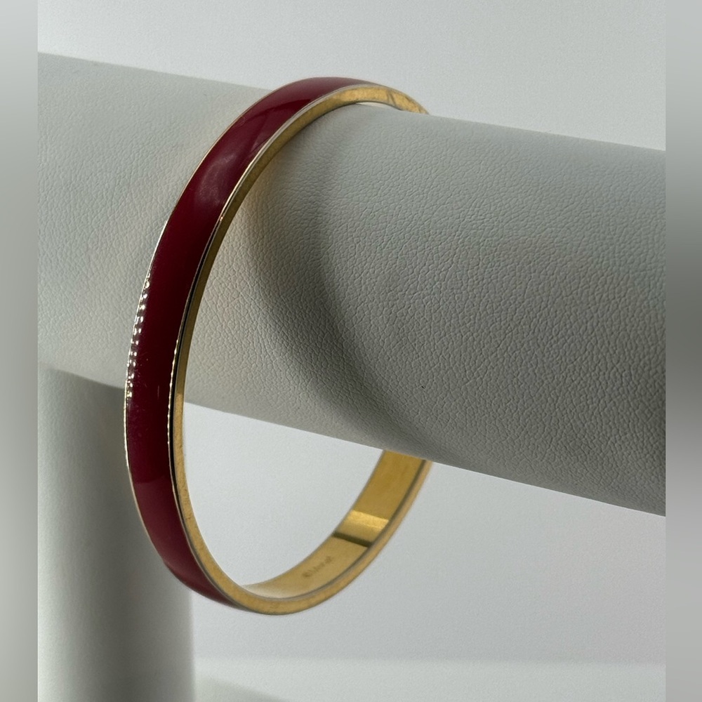 Monet Red and Gold enameled Bangle - Picture 3 of 8